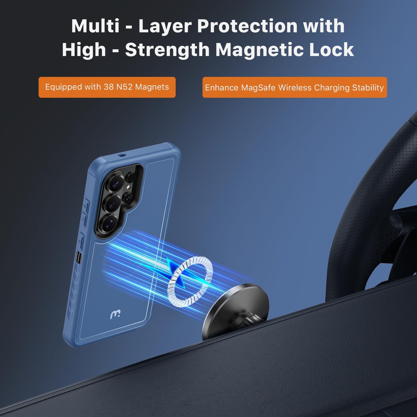 M MYBAT PRO for Samsung Galaxy S26 Ultra Case with Belt Clip Holster,Heavy Duty Protection Case for Galaxy S26 Ultra,Anti-Drop,Shockproof