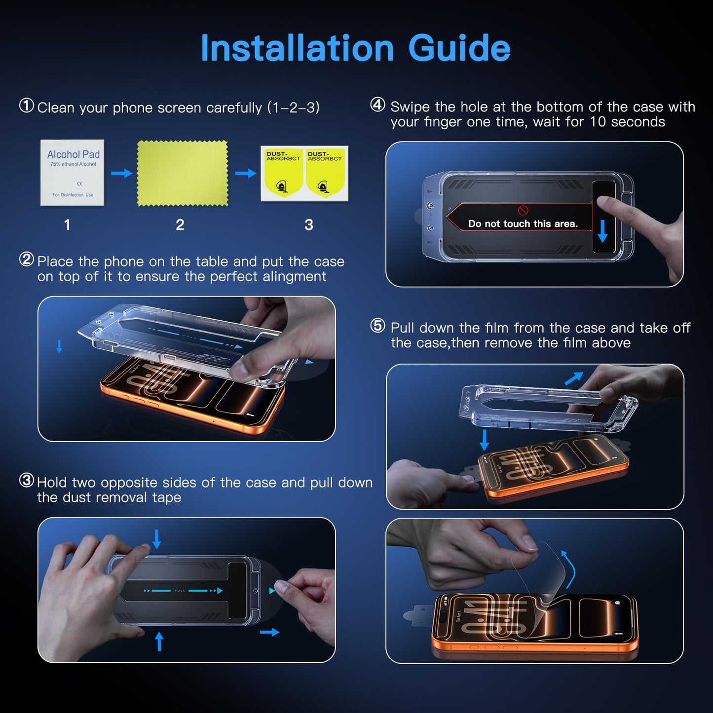Uyiton for iPhone 17 Pro Max Screen Protector (Anti-Blue Light)