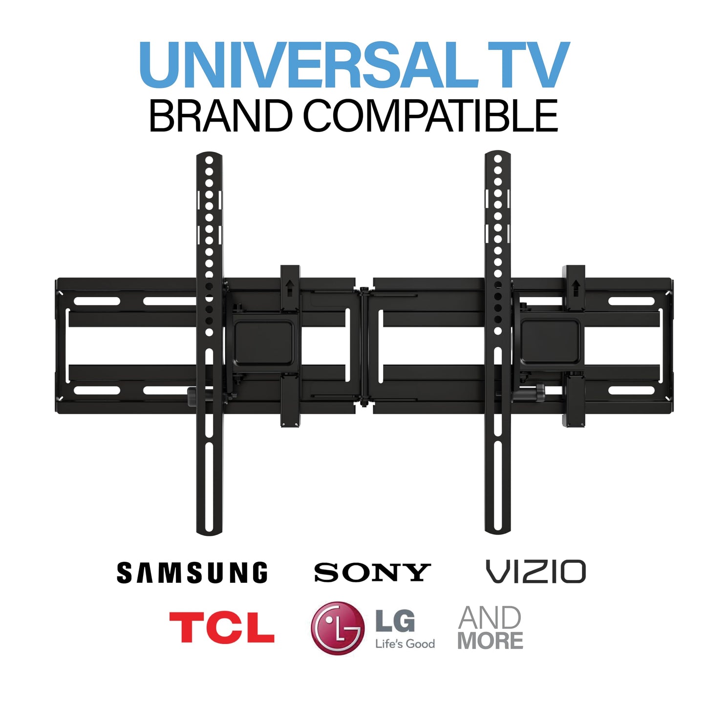SANUS Extendable Tilting TV Wall Mount for 32”-90” TVs up to 110 lbs - 5.2” Extension for Easy Cable Access and Added Tilt, Tool-Free Tilt to Reduce