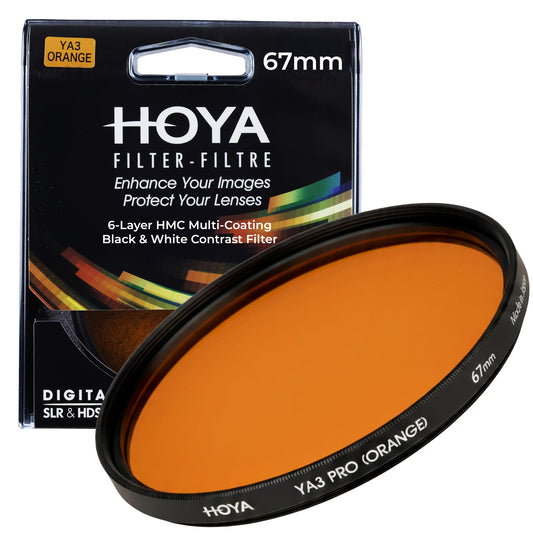 HOYA 67mm YA3 Orange Filter for B&W Film Photography, Enhances Sky & Foliage - Increases Tonal Contrast - Excellent for Nature and Street Photography