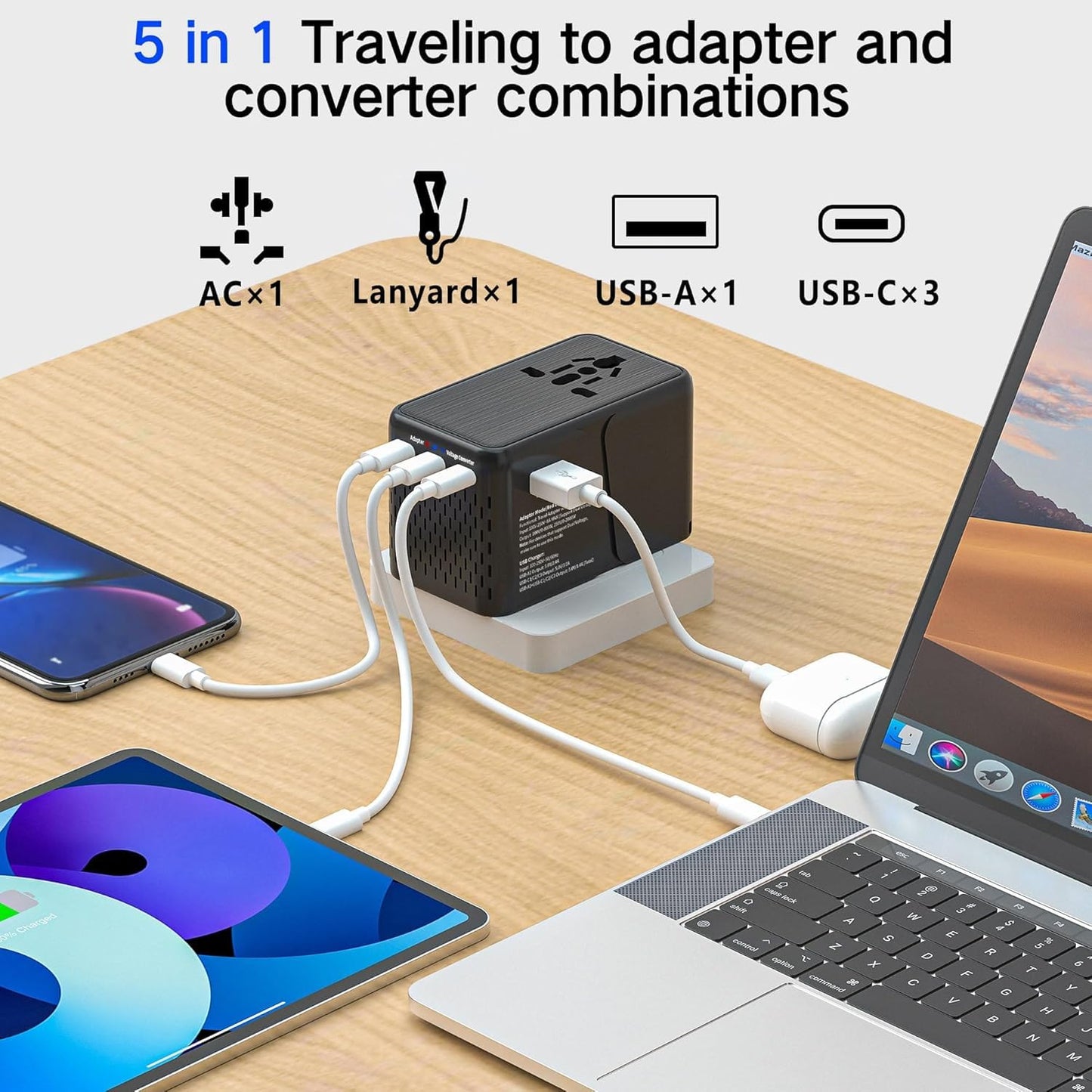 Travelconverter Adapter Voltage Converter That Steps Down 220 Volts to 110 Volts for use in Over 200 Countries,Including The U.S., U.K., Europe…