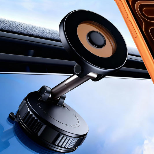 RayLink [Ultra Strong 120LB Vacuum Suction & 2800gf Magnet] Magnetic Phone Holder for You Car, 360° Adjustable for MagSafe Compatible Car Phone Mount