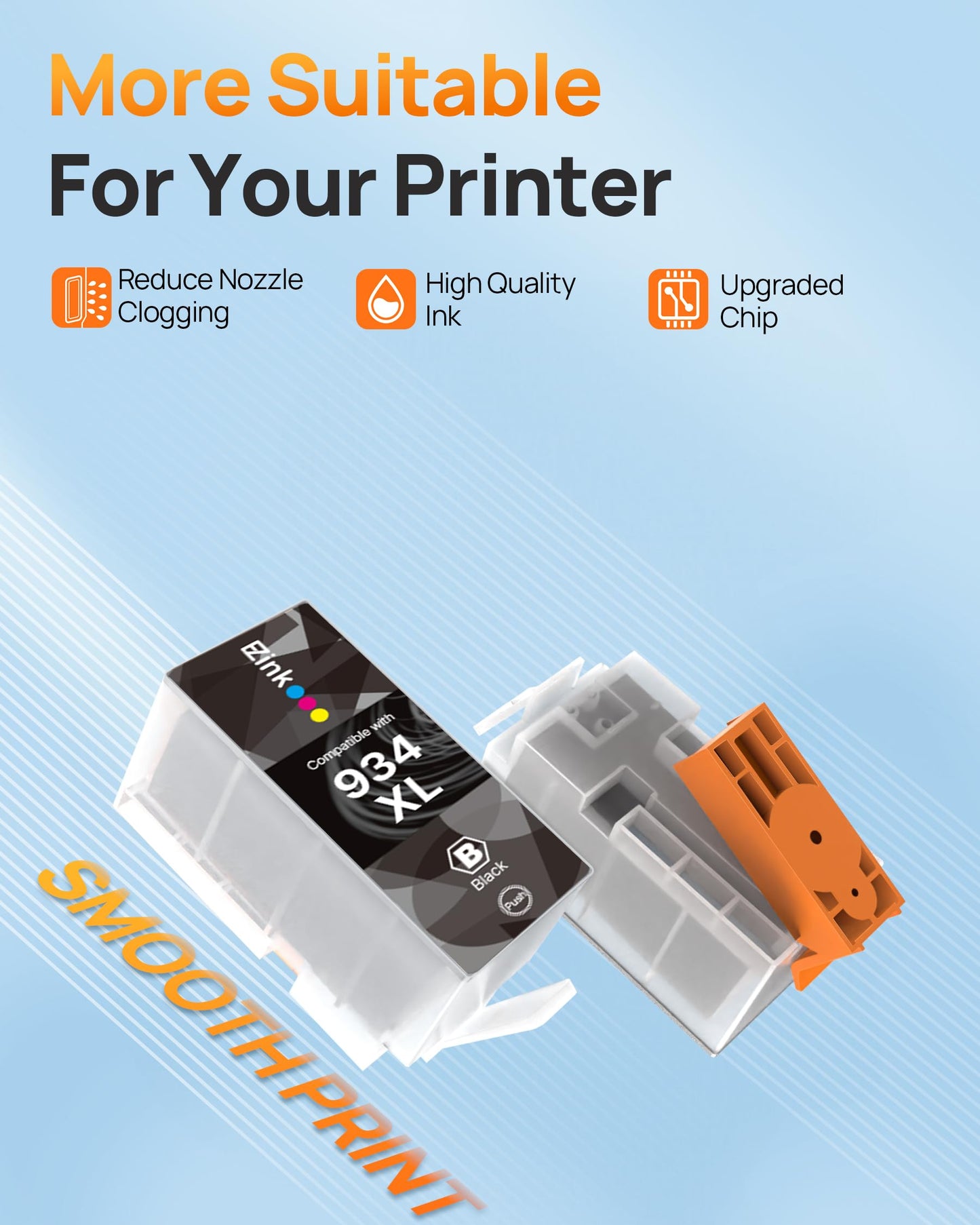 E-Z Ink Compatible Ink Cartridge Replacement for HP 934 and 935 Ink Cartridges Combo Pack 934XL 935XL 934 XL 935 XL to Use with Officejet Pro 6200