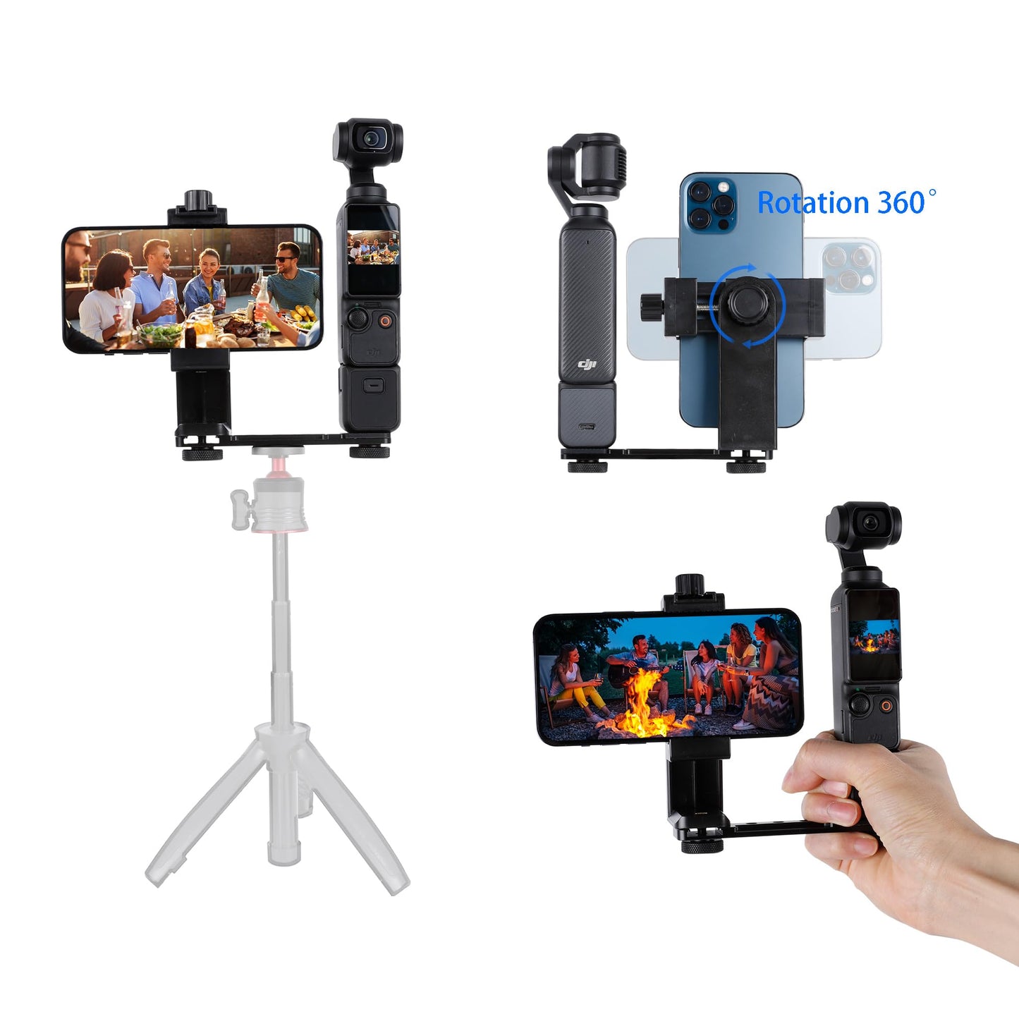 Accessory Kit for DJI Osmo Pocket 3, Magnetic Mount,Selfie Stick,Tripod,Phone Holder,Neck Mount,Backpack Clip Mount,Carrying Case,Desktop Mount