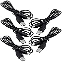 JacobsParts USB to 5.5mm x 2.1mm Barrel Connector 5V DC Power Cable Male, 120cm / 4ft (5-Pack)
