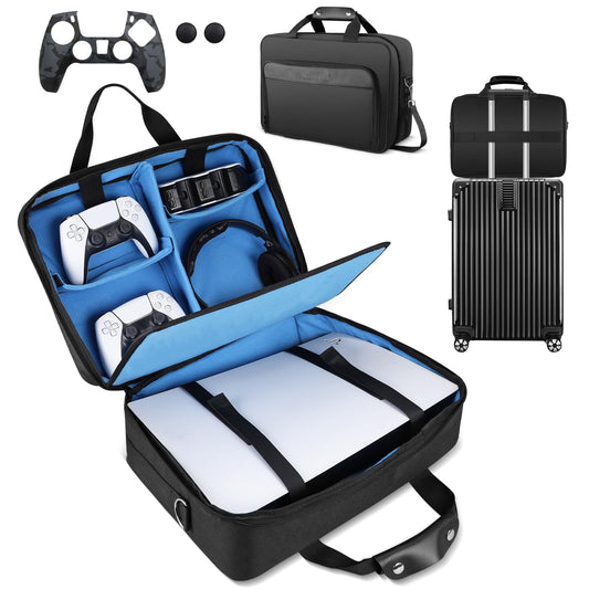 TECTINTER Carrying Case for PS5, Protective Travel Bag for PS 5 Console Controller, Large Capacity Storage Case Compatible with Playstation 5 Games