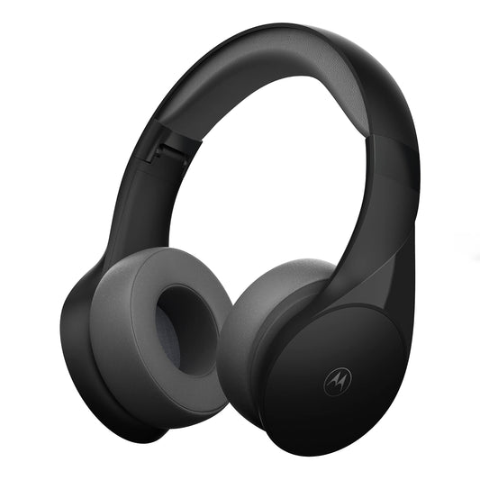 Motorola Bluetooth Wireless Headphones with Microphone, Moto XT500+ Over-Ear Headphones in-Line Control for Calls - Foldable Head Phones, Adjustable
