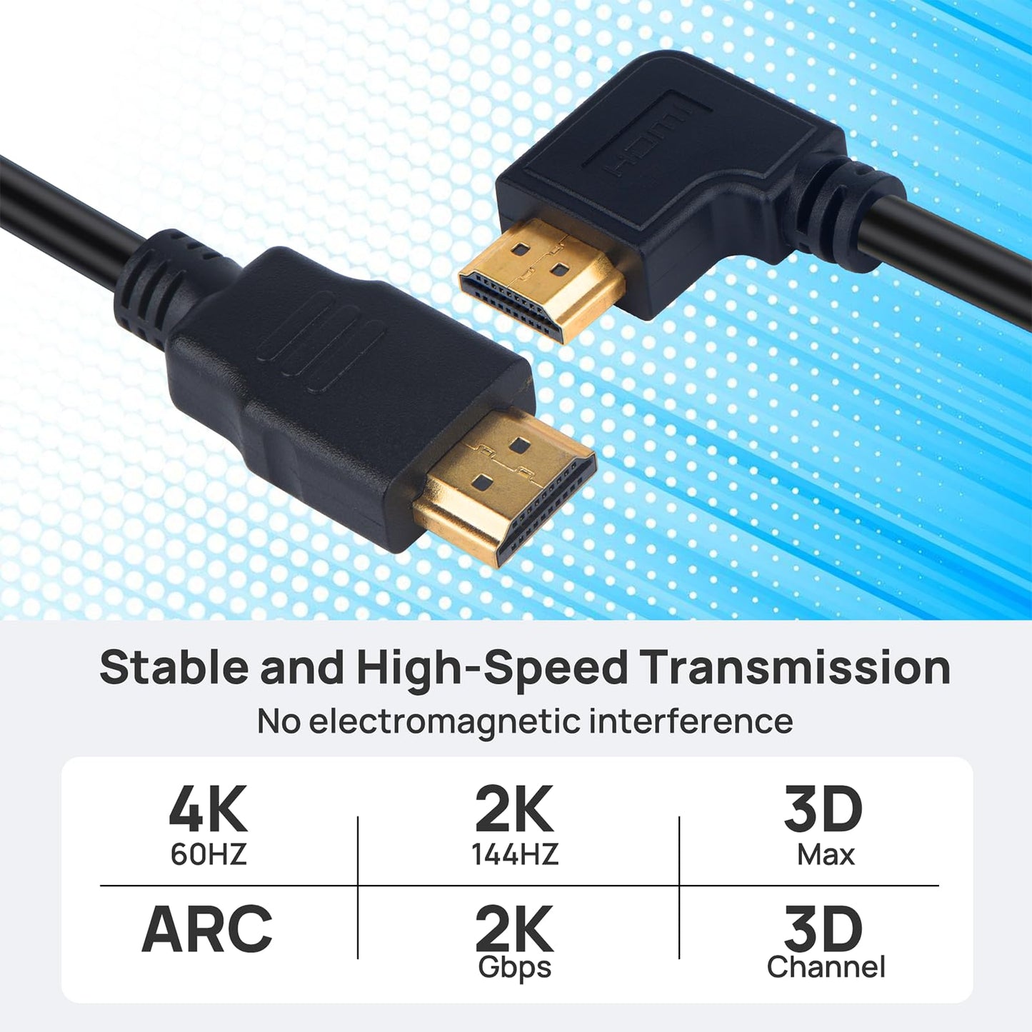 4K HDMI Cable 1.6 Feet 10-Pack, Ultra HD HDMI 2.0 Cable,High Speed 18Gbps @ 60Hz, Supports TV, Gaming, Ethernet, HDR, ARC, UHD, 3D, HDTV, 10.2 Gbps