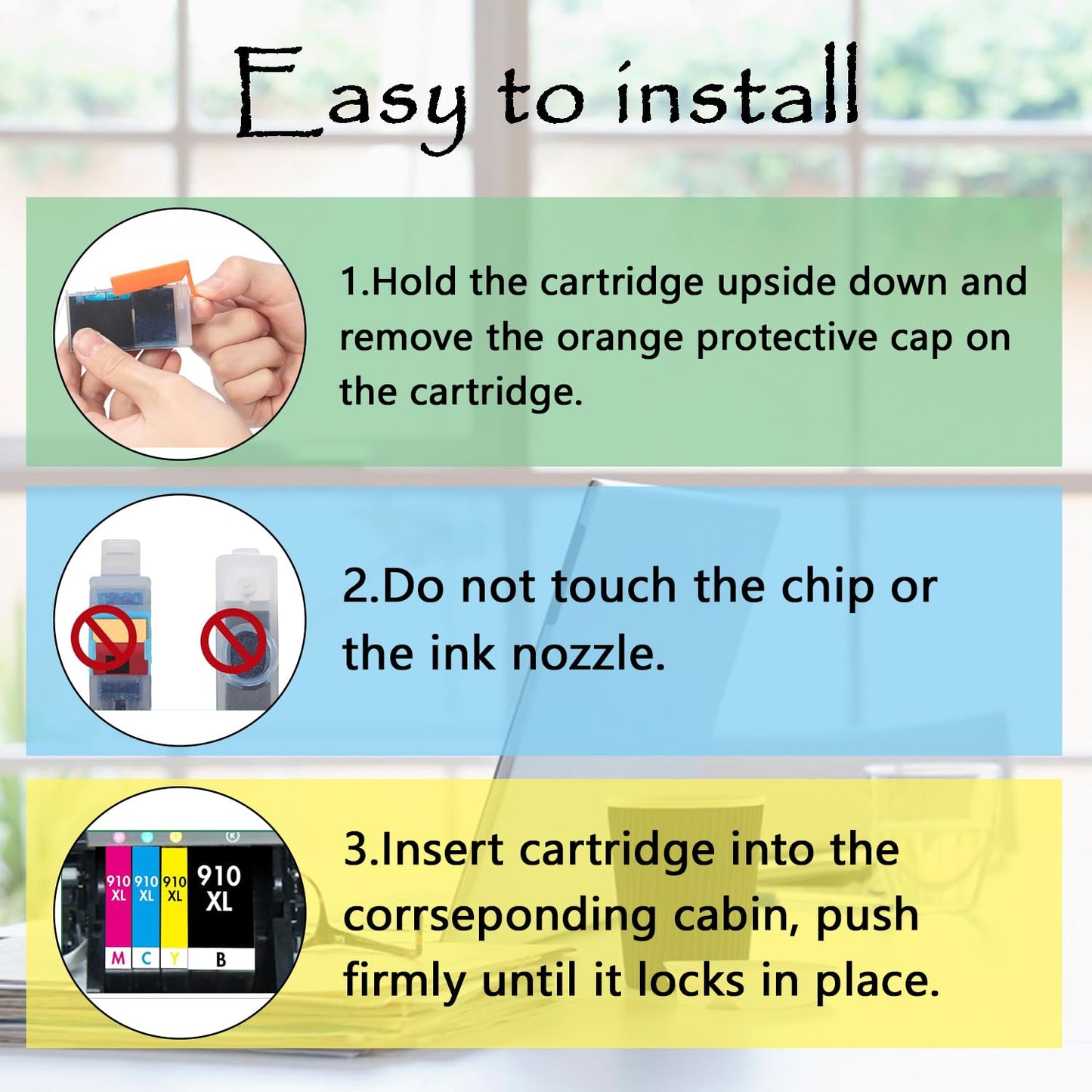 TG Imaging Compatible 910 Ink Cartridge Replacement for HP 910XL Ink for Office Jet 8010 8012 8013 8014 8015 8017 8018 Pro 8020 8022 8023 8024 8025