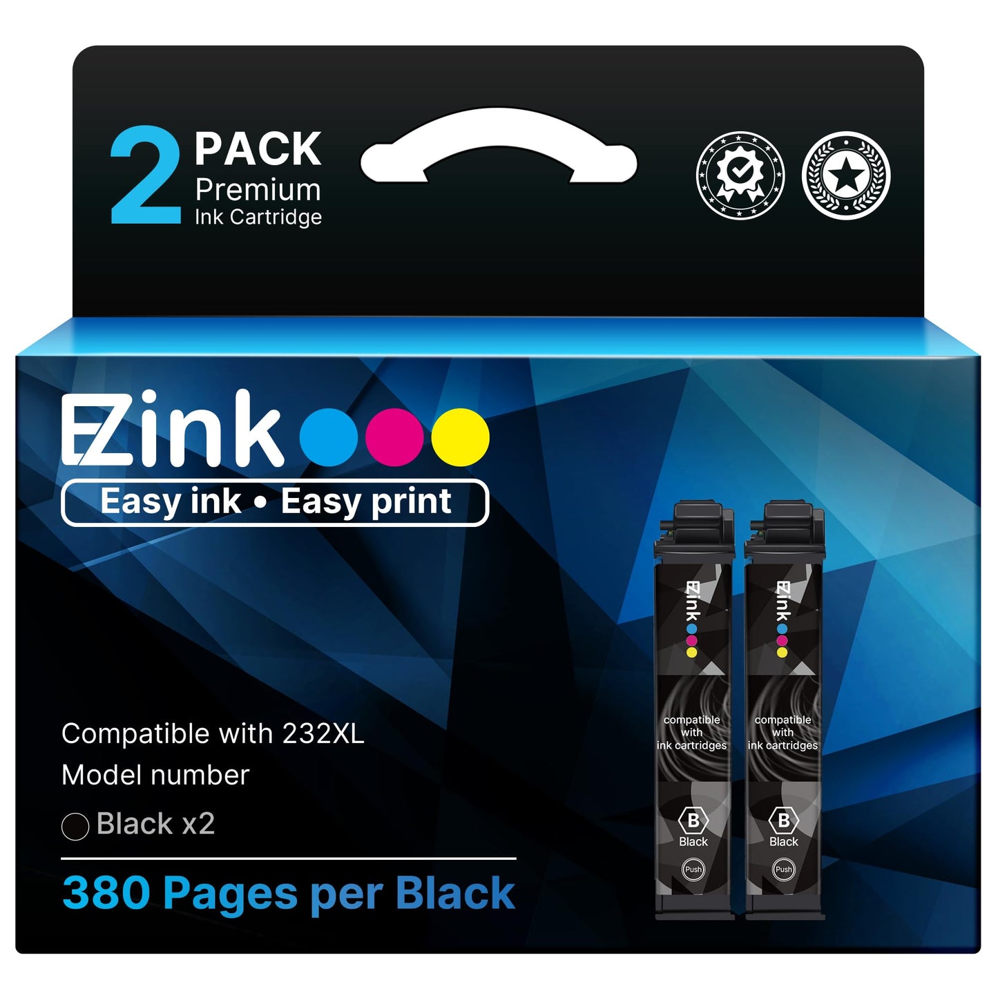 E-Z Ink Remanufactured Replacement for 232XL XP-4200 Ink Cartridges 2 Black
