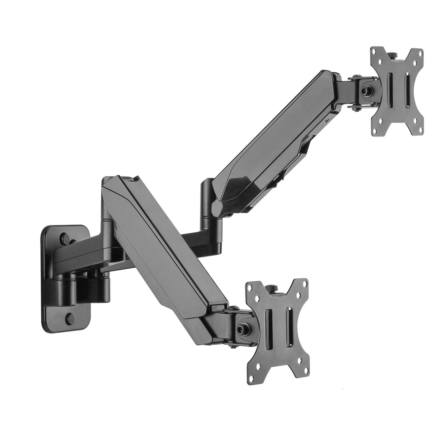 SIIG Dual Arm Monitor Wall Mount for 17" to 32" Screens, Up to 17.6lbs per Monitor, Heavy Duty Aluminum Gas Spring with Rotation, Tilt, Swivel, VESA