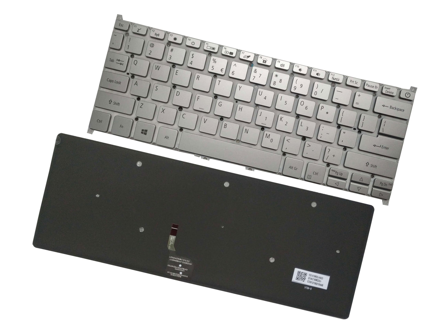 Laptop Keyboard Compatible for Acer Swift 5 SF514-52 SF514-52T SF514-54G SF514-54T SF515-51T US Layout Silver Backlit