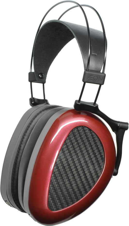 Dan Clark Audio AEON Flow 2 Closed Back Portable Audiophile Headphones with 2m Dummer 3.5mm/1/4 Inch Cable (Burgundy/Carbon)
