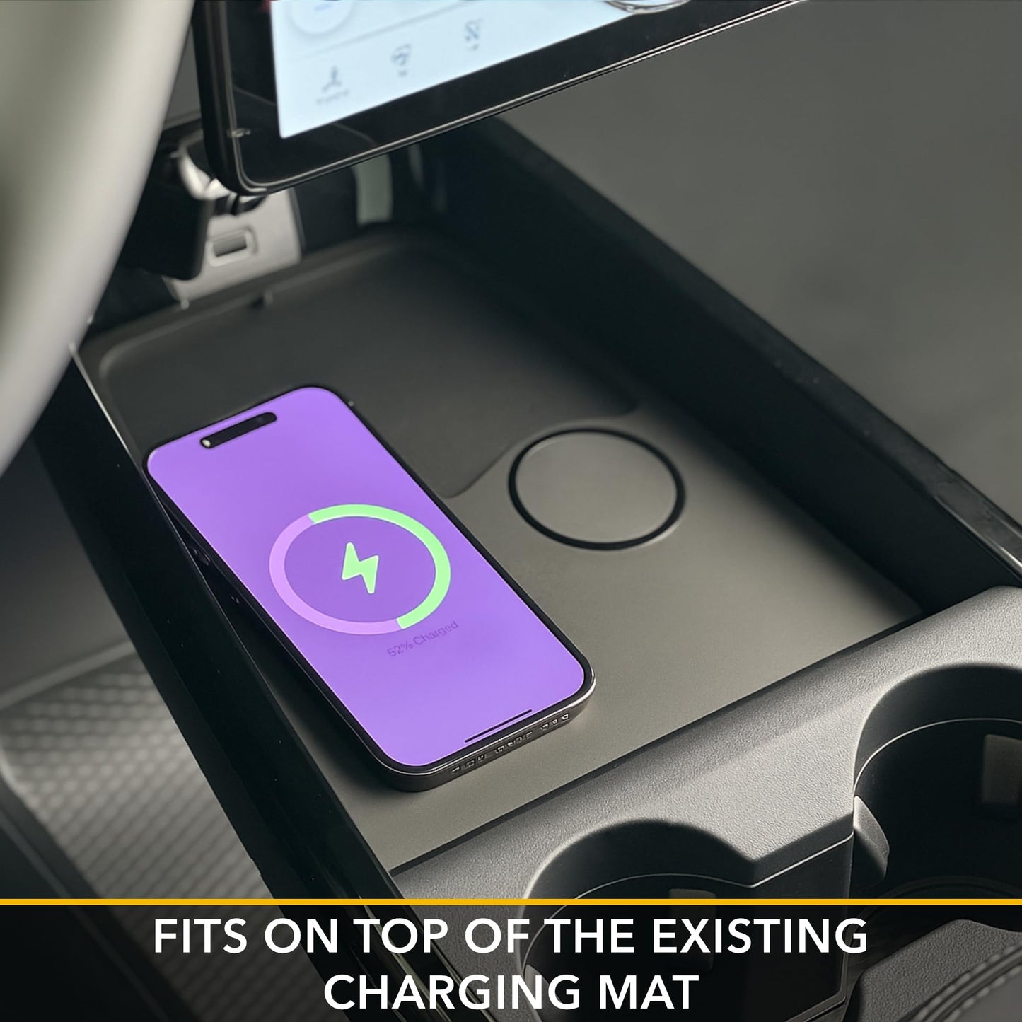 TWRAPS Dual Wireless Charging Pad for Ford Mustang Mach-E 2021-2026, Center Console Phone Charger for iPhone 14 15 16 17 Including Pro & Max