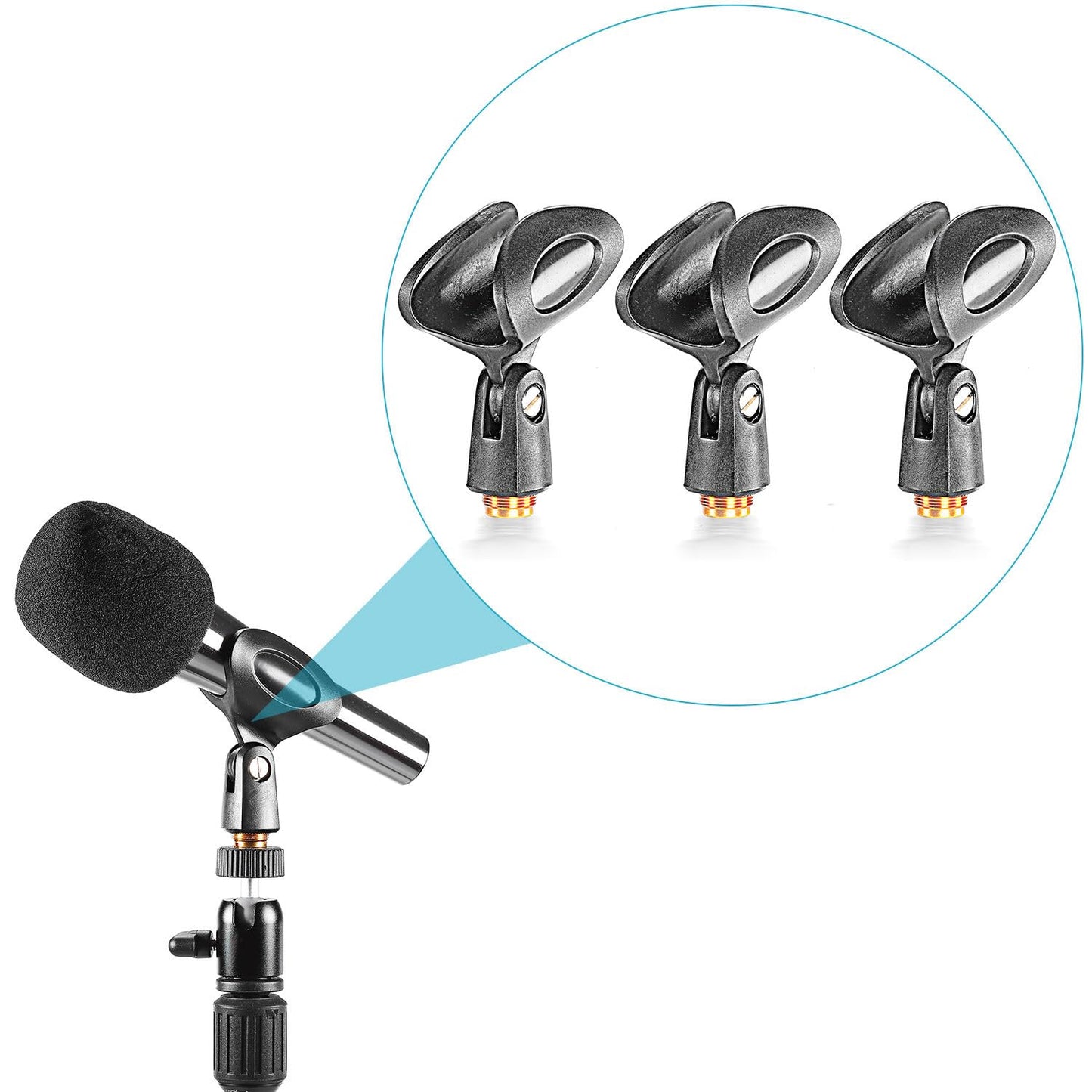 Generic Replacement Wireless Microphone Clip Holder Clamp Mount for Sennheiser SKM 100-835 G3 G4 Wireless Handheld Transmitters, 2 Pack