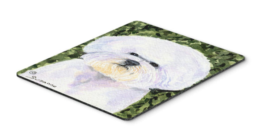 Caroline's Treasures SS8829MP Bichon Frise Mouse Pad, Hot Pad or Trivet for Home Office Gaming Working Computers Laptop Mouse Mat,Washable Large