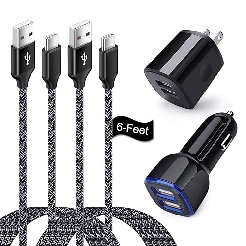 USB Type C Charger Fast Charging Compatible for Moto One 5G/5G UW/5G Ace/5G UW Ace/G Stylus/G Play/G Power/G6/G7 Power/Z4, Dual USB Wall Charger USB C