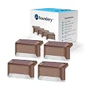 Solar Step Lights by Boundery - Premium LED Solar Waterproof Deck Decor & Fence Lights - Solar Powered Outdoor Lights for Deck, Dock, Steps, Porch