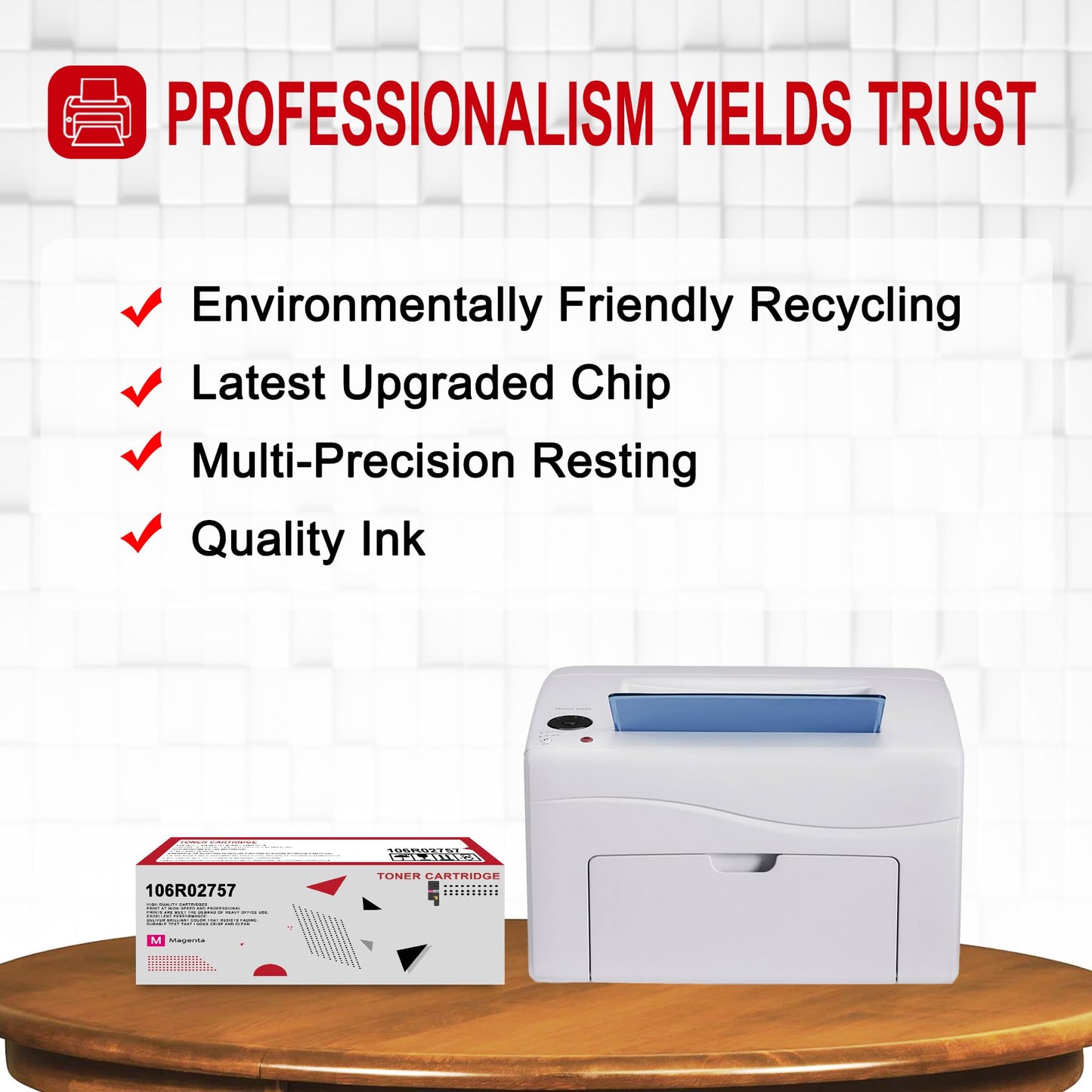 1 Pack 106R02757 Magenta Toner Cartridge: Compatible 106R02757 Replacement for Xerox Color Phaser 6020 6022 WorkCentre 6025 6027 Printer