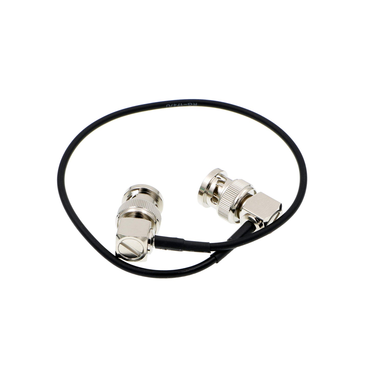 Uonecn Flexible HD SDI Cable RG179 Right Angle BNC Male to Right Angle BNC Male 75ohm for Blackmagic HyperDeck Shuttle and BMCC BMPC Hyperdeck Cameras