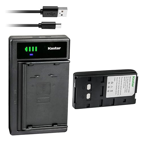 Kastar 1-Pack NP-55H Battery and LTD2 USB Charger Compatible with Sony NP-33 NP-55 NP-55H NP-66 NP-68 NP-77 NP-77H NP-78 NP-90 NP-98 NP-98H NP-99