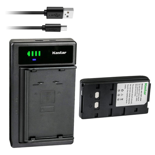 Kastar 1-Pack NP-55H Battery and LTD2 USB Charger Compatible with Sony NP-33 NP-55 NP-55H NP-66 NP-68 NP-77 NP-77H NP-78 NP-90 NP-98 NP-98H NP-99