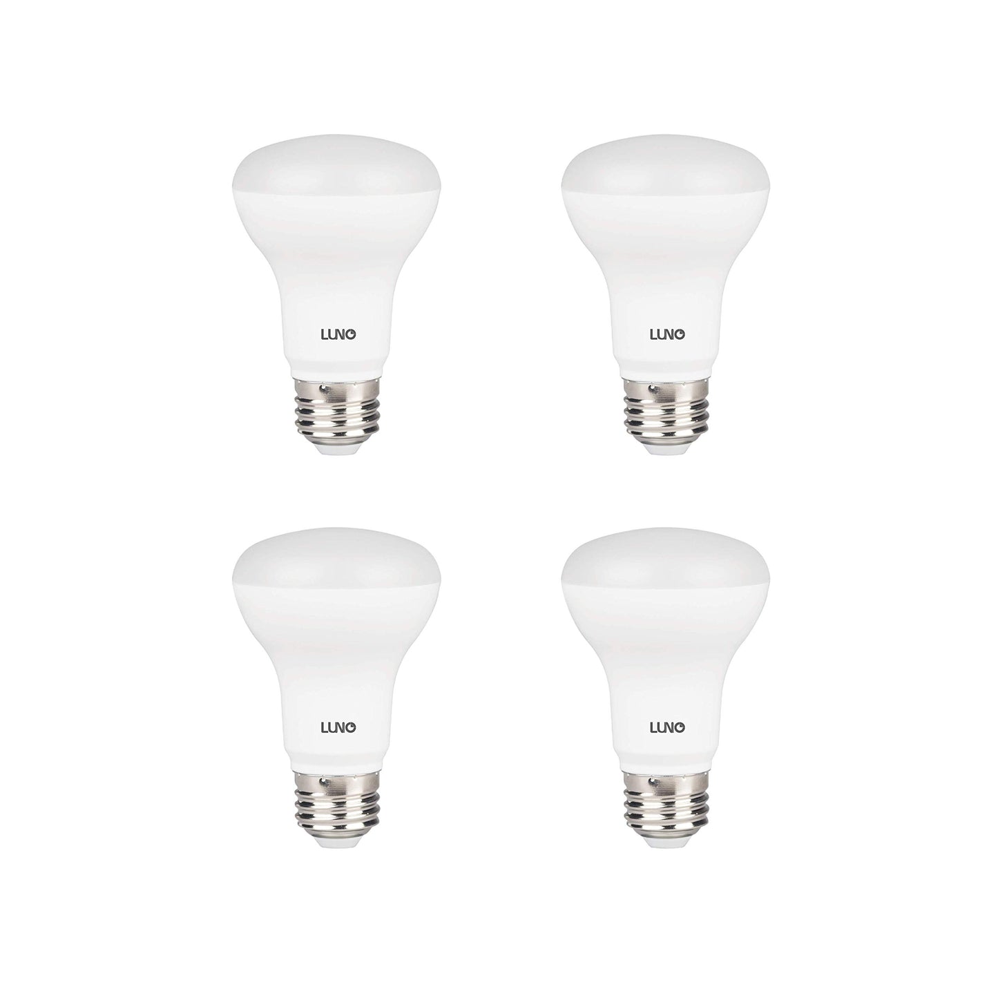 LUNO R20 Dimmable LED Bulb, CRI 90+, 8W (50W Equivalent), 525 Lumens, 2700K (Soft White), Medium Base (E26), UL & ENERGY STAR (4-Pack)
