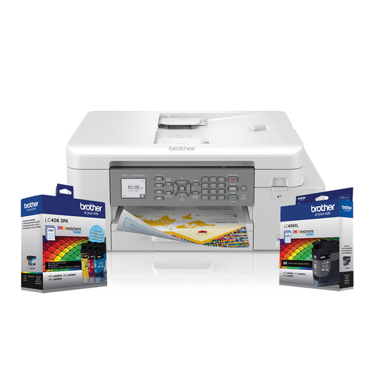 Brother MFC-J4335DW INKvestment Tank All-in-One Color Inkjet Printer Additional Ink Bundle with Duplex and Wireless Printing with Up to 2-Years of Ink
