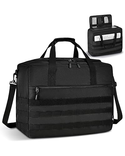 Nixjoro Micro Computer Desktop Tower Carrying Case Compatible with Mini-ITX,18x14x8 Travel Storage Bag for PC's Box Moving, Keyboard, Mouse