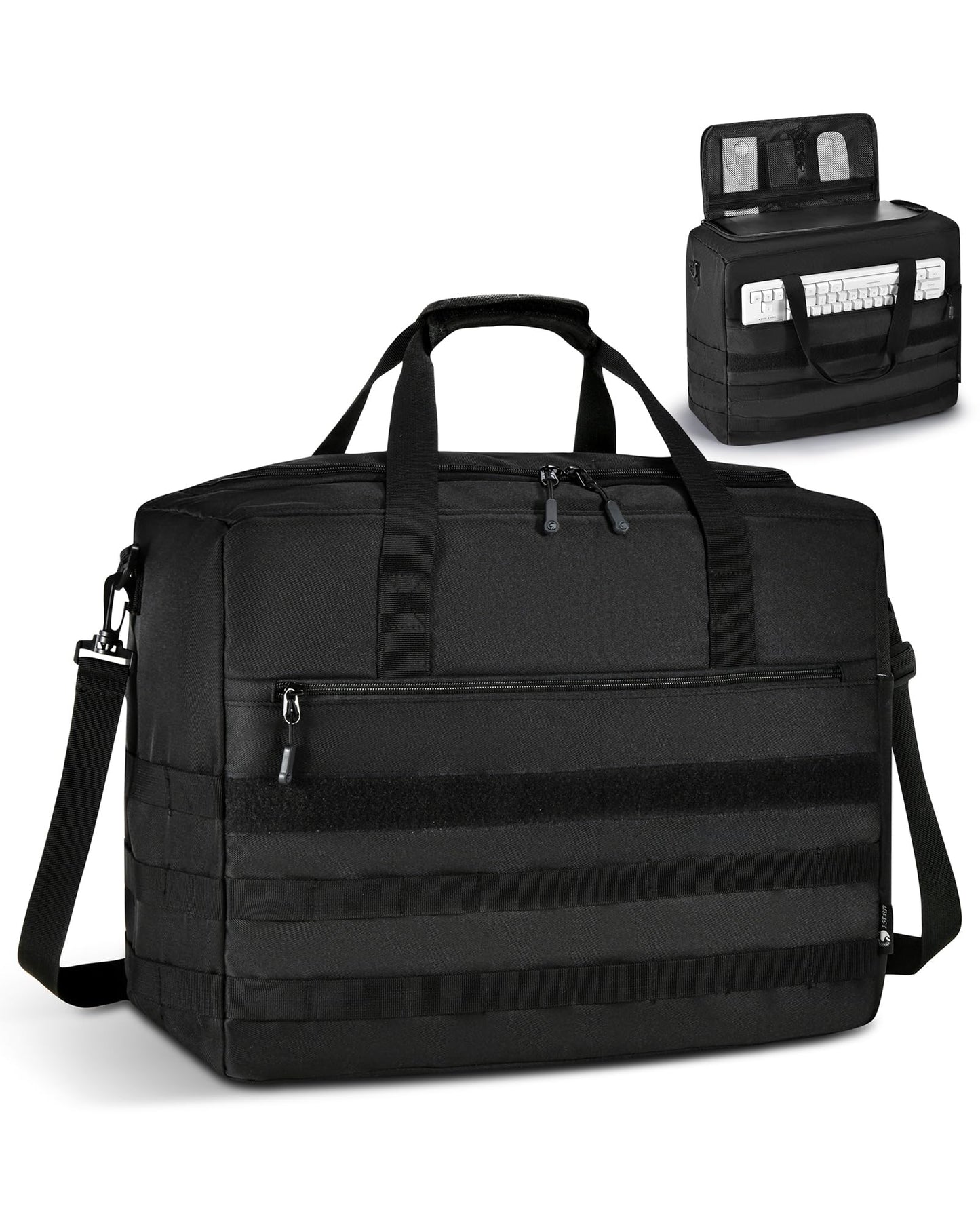 Nixjoro Micro Computer Desktop Tower Carrying Case Compatible with Mini-ITX,18x14x8 Travel Storage Bag for PC's Box Moving, Keyboard, Mouse