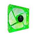 APEVIA CF12SL-UGN 120mm 4pin Molex + 3pin Motherboard Silent Green LED Case Fan