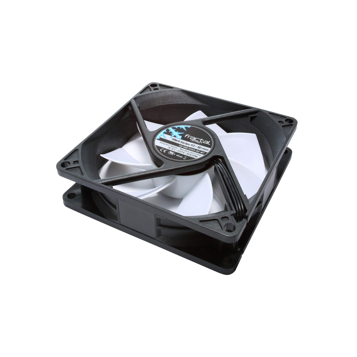 Fractal Design FDFANSSR392WT Silent Series R3 92 mm Fan Cooling FD-FAN-SSR3-92-WT White
