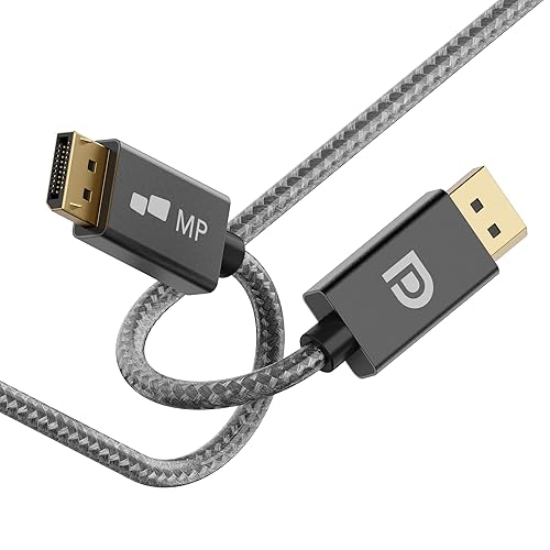 Mobile Pixels 8K DisplayPort 6ft Cable, DP 1.4 Cable (8K@60Hz, 4K@144Hz) HBR3 Support 32.4Gbps, HDR, HDCP 2.2, FreeSync G-Sync (Black)