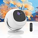 Buruifon Mini Native 1080P Projector, 4K Support with WiFi6 and BT 5.2, Built-in Apps Full HD Outdoor Projector, Auto Keystone compatible with Cell
