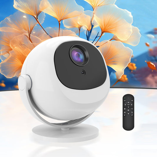 Buruifon Mini Native 1080P Projector, 4K Support with WiFi6 and BT 5.2, Built-in Apps Full HD Outdoor Projector, Auto Keystone compatible with Cell