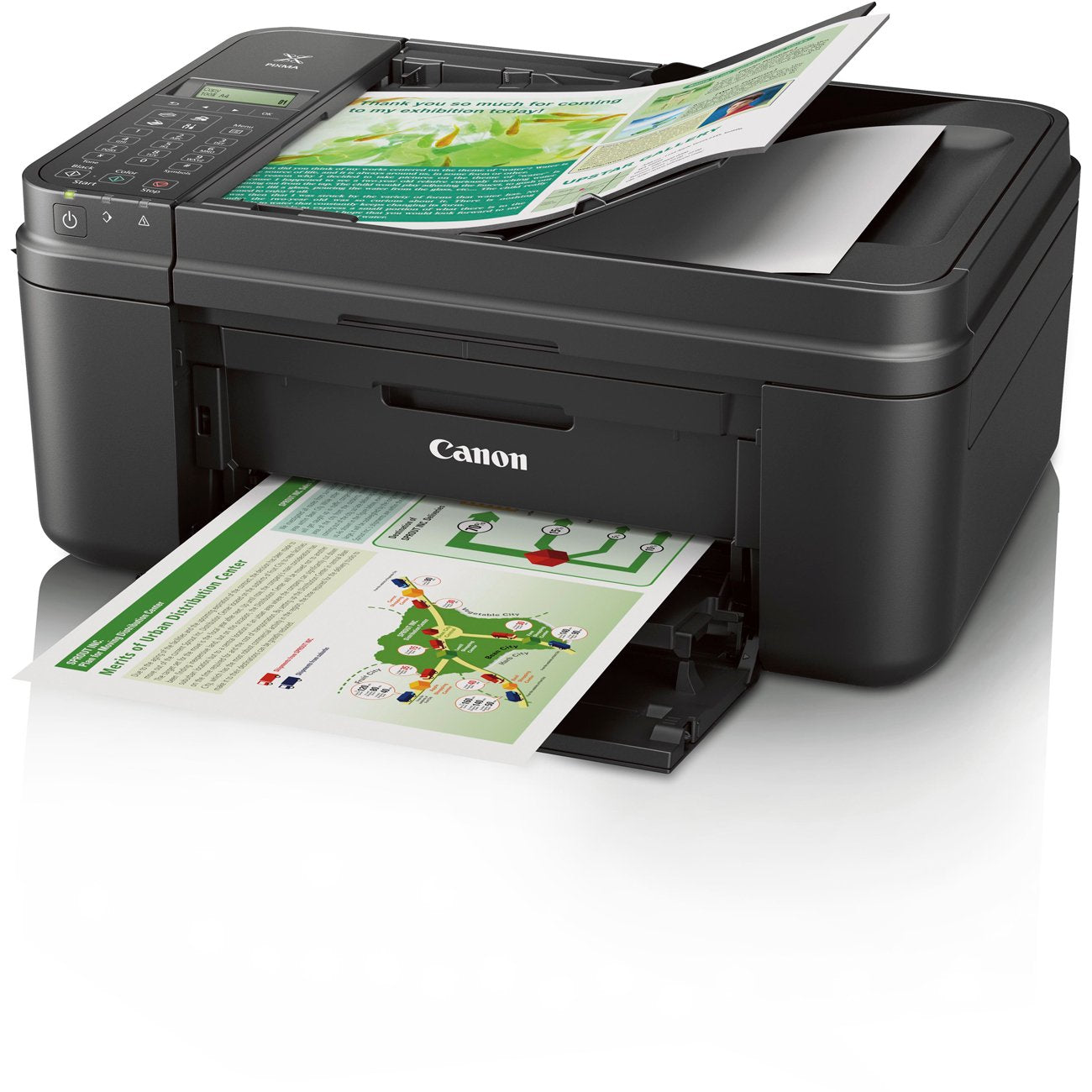 Canon PIXMA MX492 Wireless Office All-in-One Inkjet Printer Bundle PG-245XL Black Cartridge Fine Ink Cartridge