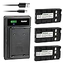 Kastar 3-Pack Battery and Smart USB Charger Replacement for Panasonic PV-L452 PV-L452D PV-L454 PV-L550 PV-L780D PV-L850 PV-L858 PV-D209 PV-430