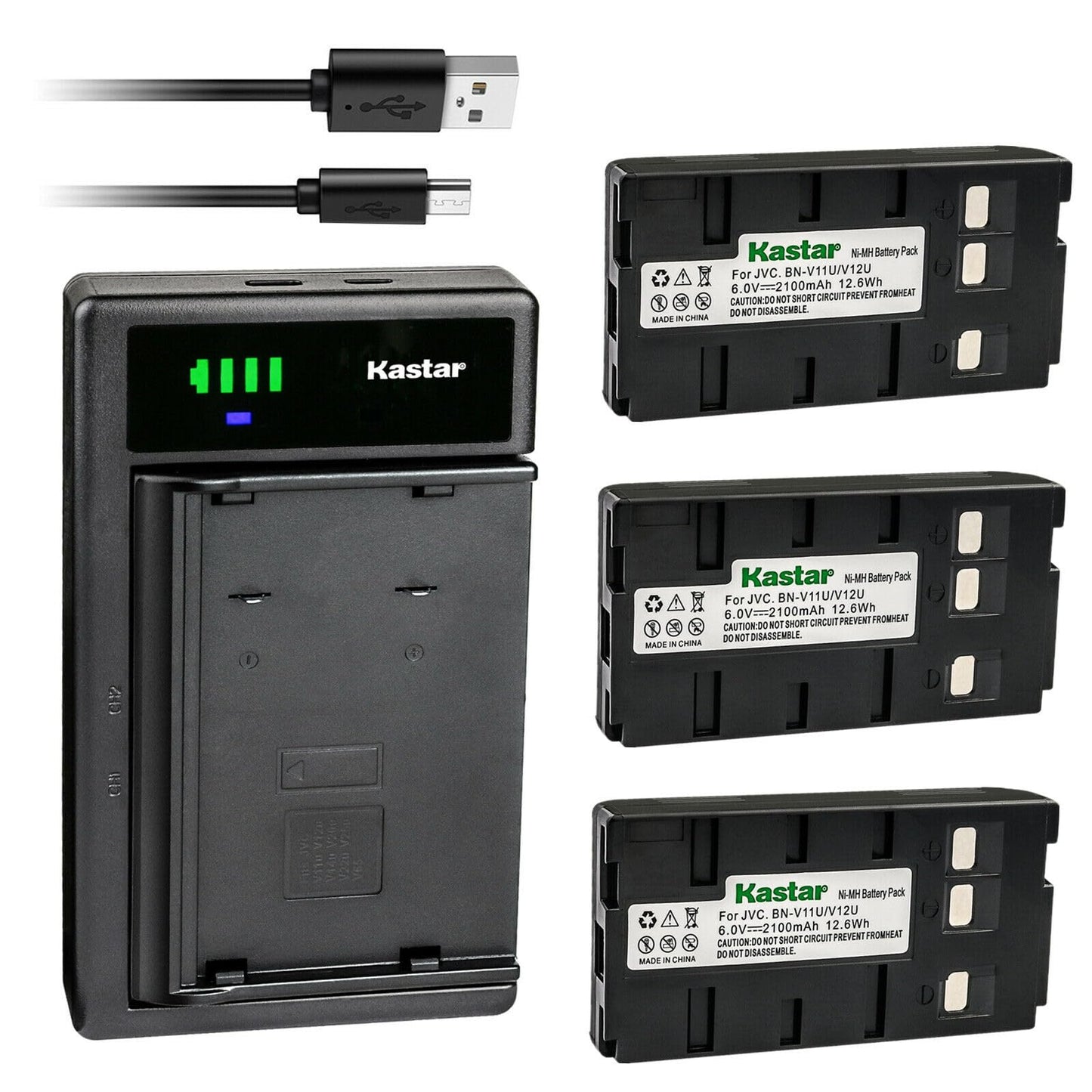 Kastar 3-Pack Battery and Smart USB Charger Replacement for Thomson CVM17 VM550 VM641 BP44 VM991L BP42 VM741, Radio Shack 23-388, Quasar VM-565 Quasar
