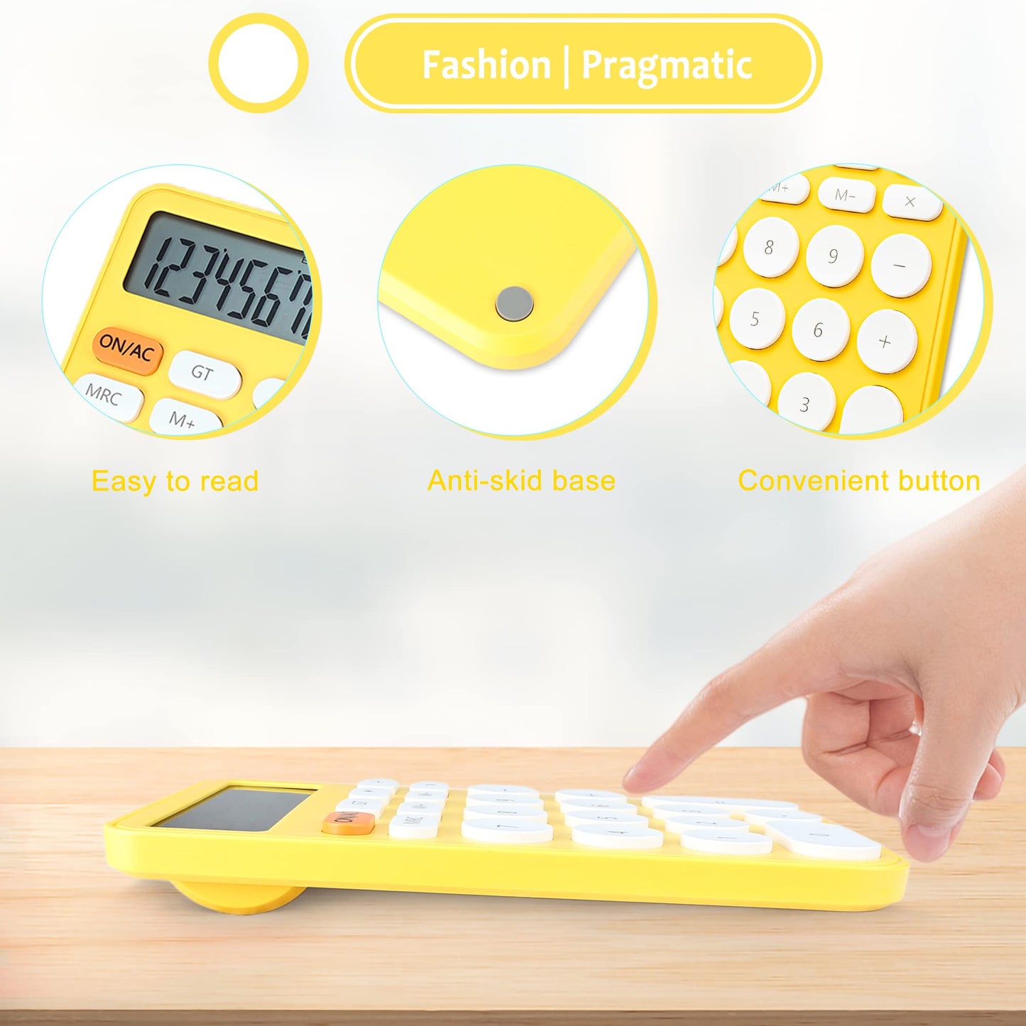 VEWINGL Standard Calculator, 12 Digit Large Display Desktop Calculator with Big Buttons for Office, School, Home & Business