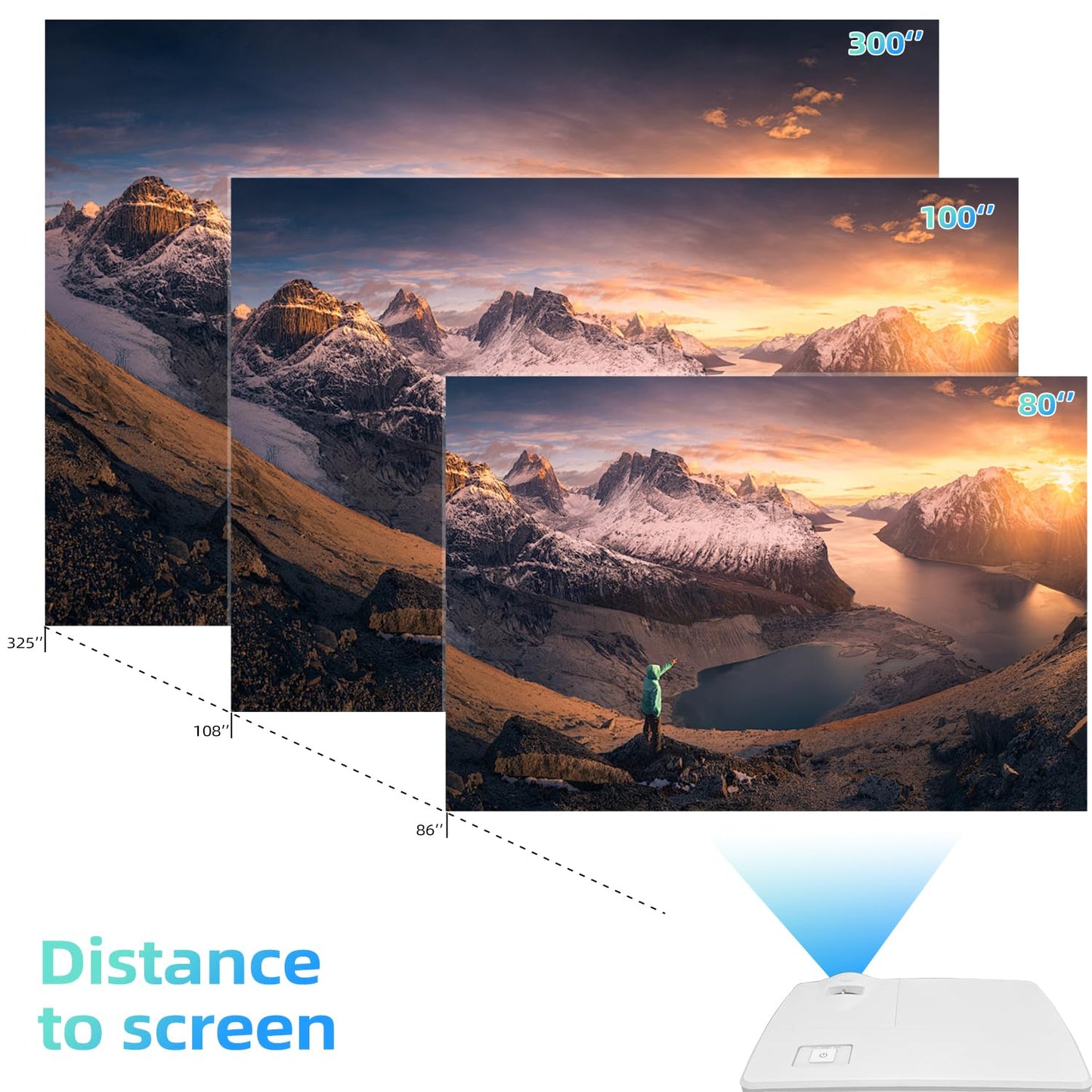 DLP Business Projector 3300 Lumens High Brightness Projector for Office Large and Clear Daytime Display