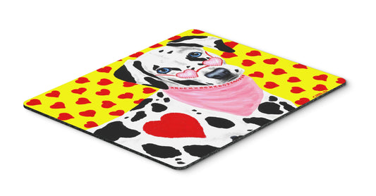 Caroline's Treasures AMB1116MP Hearts and Dalmatian Mouse Pad, Hot Pad or Trivet for Home Office Gaming Working Computers Laptop Mouse Mat,Washable