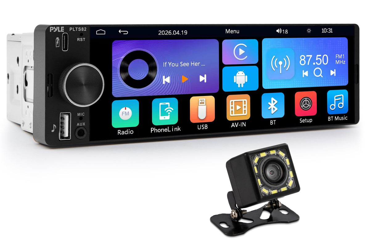Pyle Apple CarPlay Single DIN Touchscreen Radio 6.26"