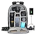 CADeN Camera Backpack Professional DSLR Bag with USB Charging Port Rain Cover, Photography Laptop Backpack for Women Men