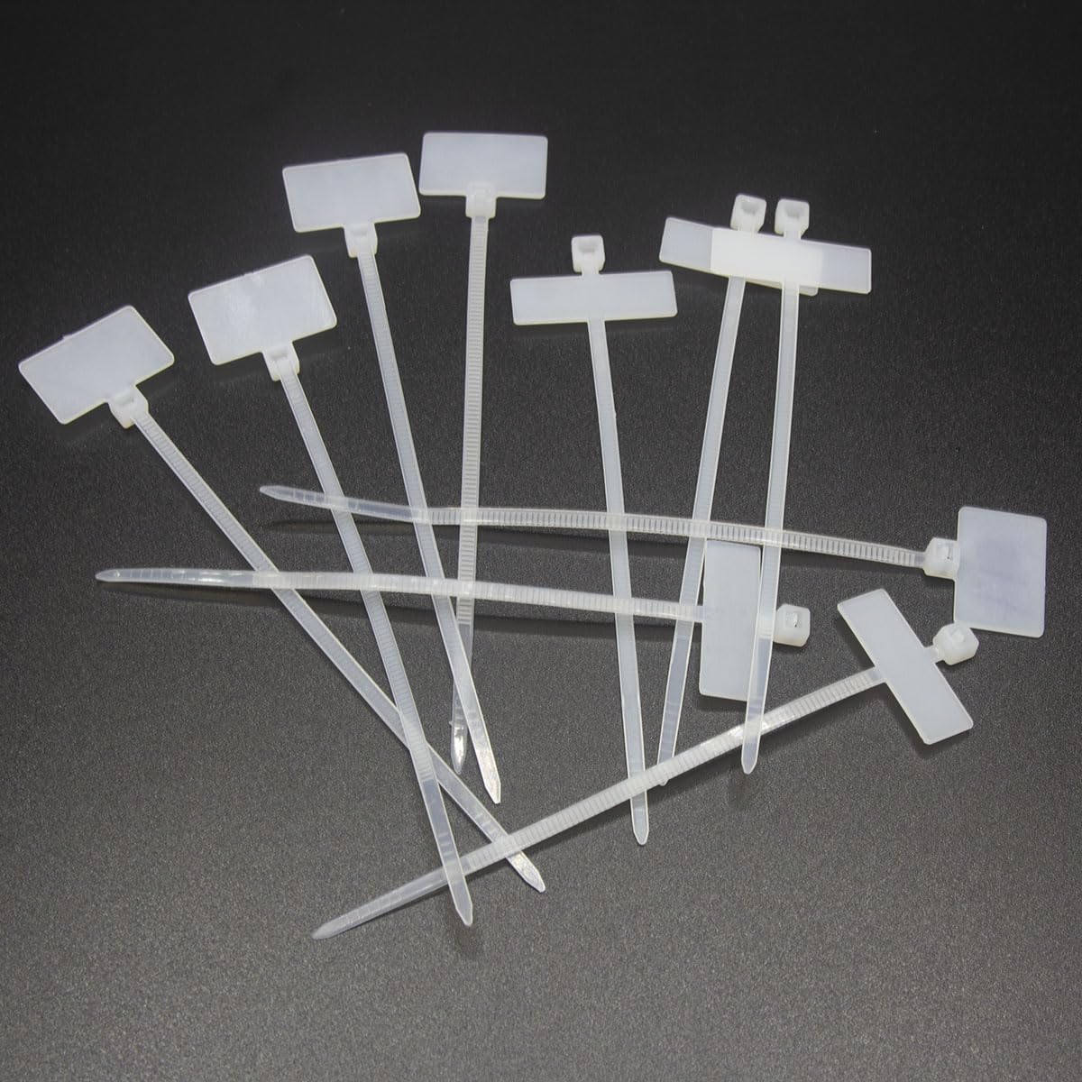 REXUS Plastic Cable Tie With Outer Label 100 Pcs Write on Tags Wire Zip Ties Cable Mark Tags 3 x 100mm Nylon Power Marking Label Binding