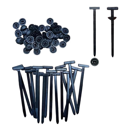 Nylon Universal Cable Tie Buckle - (20/50/100Pcs) Pin and Button Zip Ties Self-Locking, Multipurpose Plastic fastening Straps Tool for Car Quick