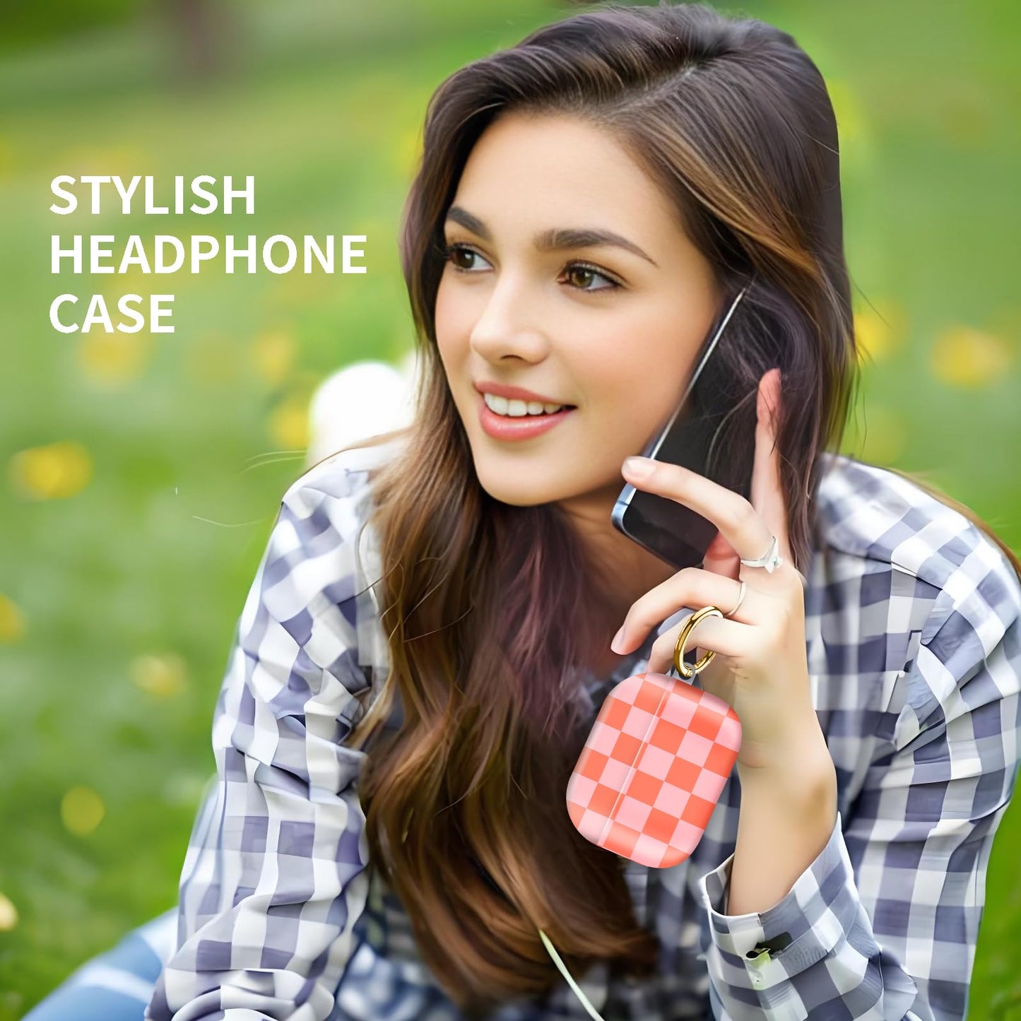 UJHMNO Compatiable for AirPod Pro 2nd/1st Generation Case,Lightweight & Durable Resistant Hard Case with Keychain,Stylish Design AirPod Case Cover