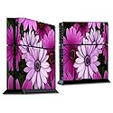 MightySkins Skin Compatible with Sony PS4 Console - Purple Flowers | Protective, Durable, and Unique Vinyl Decal wrap Cover | Easy to Apply, Remove