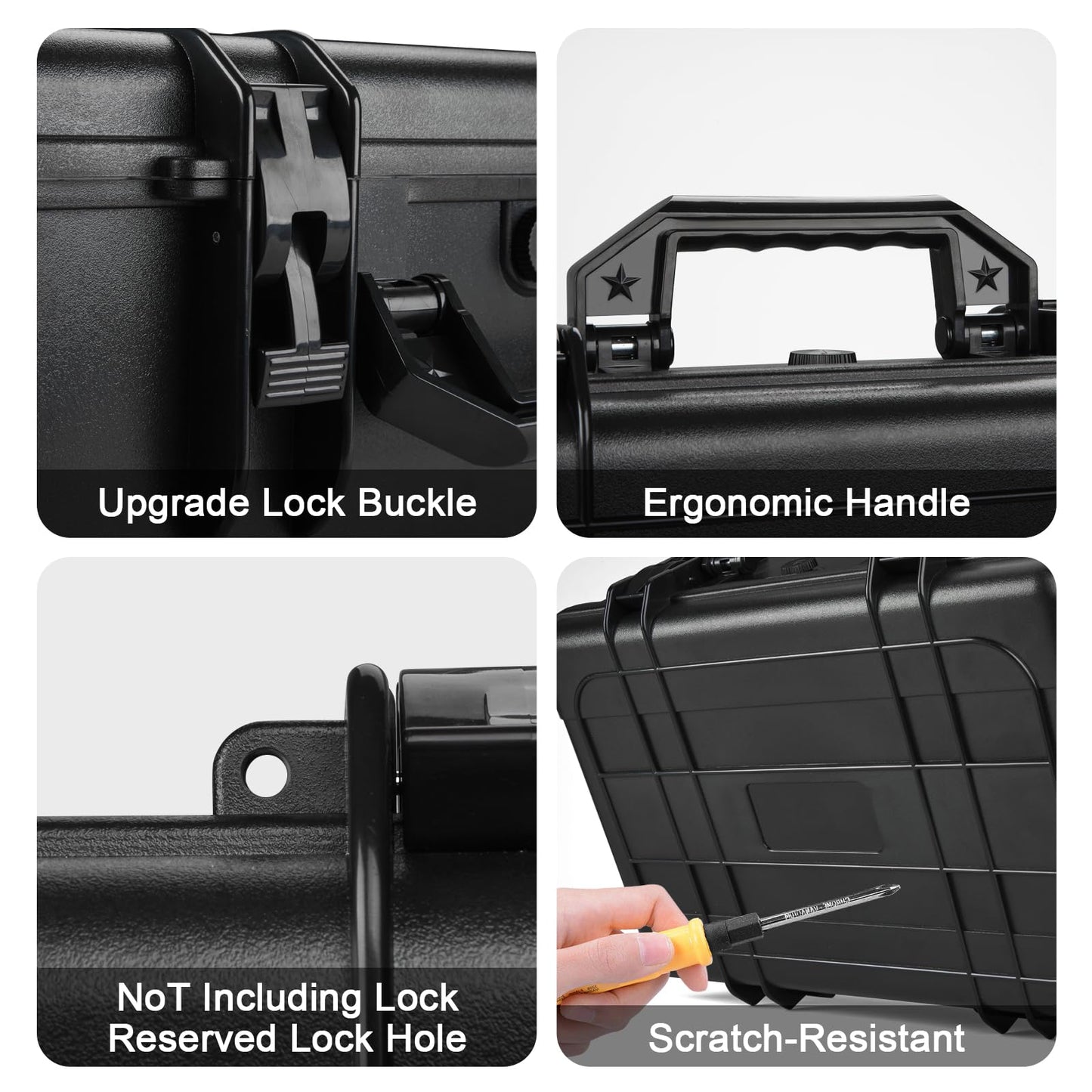 Hard Drive Case Fits 25-Bay Protection 3.5" HDD | High-Density Protective Foam | External Hard Drive Organizer Storage Box Travel Carrying Suitcase