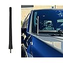 EACCESSORIES EA 7" inch Short Rubber Black Stubby Antenna Mast Power Rod Radio AM/FM for Cars, Trucks, SUVs, Sedans - Waterproof, Easy Installation