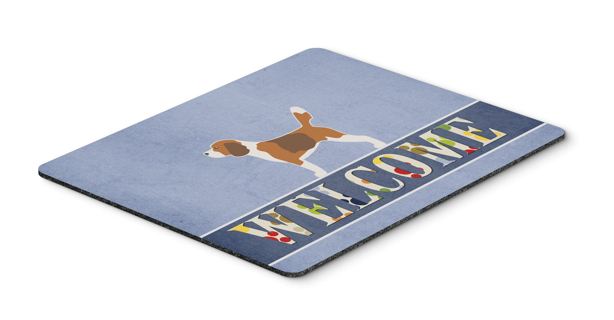 Caroline's Treasures BB5514MP Beagle Welcome Mouse Pad, Hot Pad or Trivet for Home Office Gaming Working Computers Laptop Mouse Mat,Washable Large